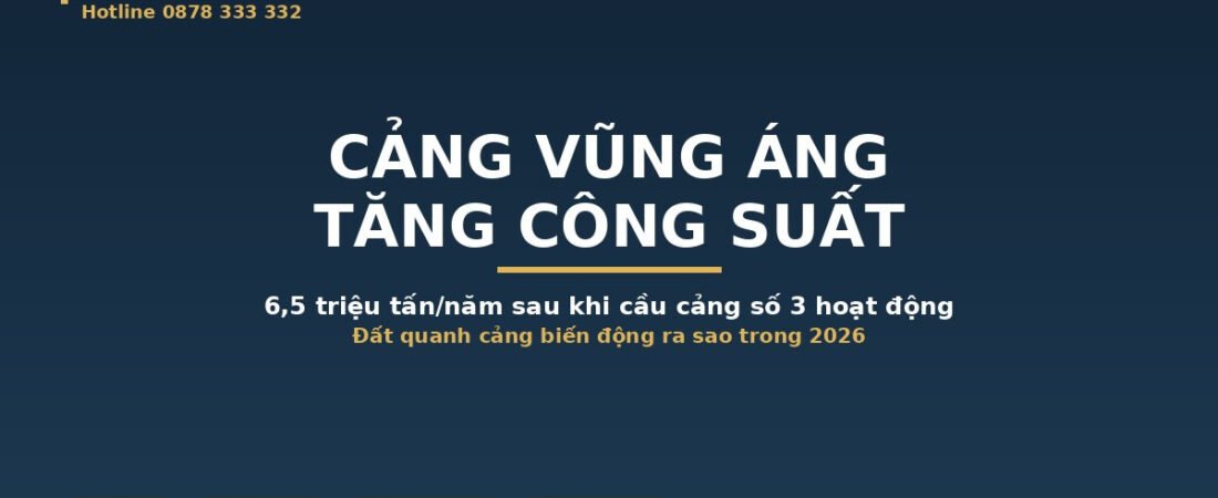 Cảng Vũng Áng Tăng Công Suất 6,5 Triệu Tấn: Đất Quanh Cảng Ra Sao