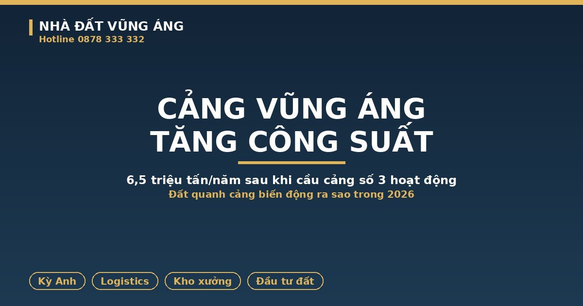 Cảng Vũng Áng Tăng Công Suất 6,5 Triệu Tấn: Đất Quanh Cảng Ra Sao