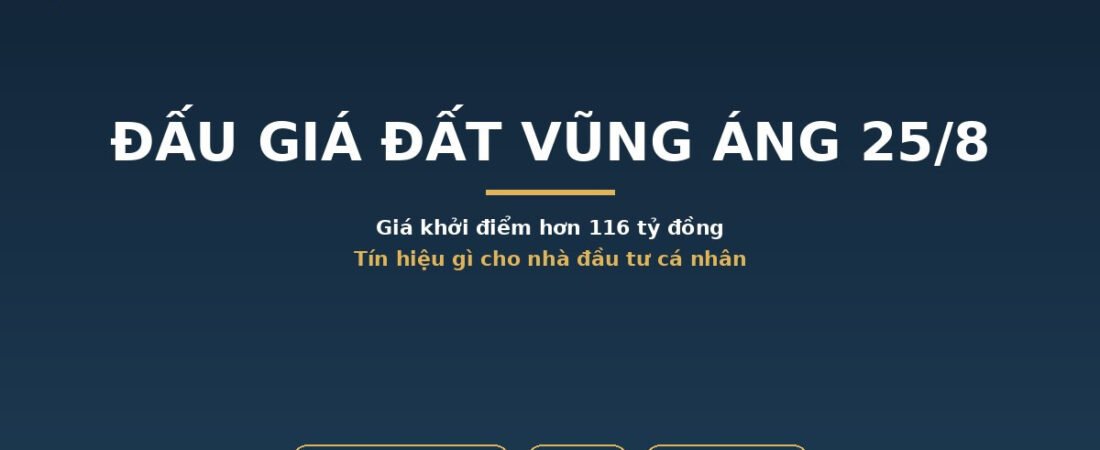 Đấu Giá Đất Vũng Áng 25/8/2026: Giá Khởi Điểm Hơn 116 Tỷ Nói Lên Điều Gì