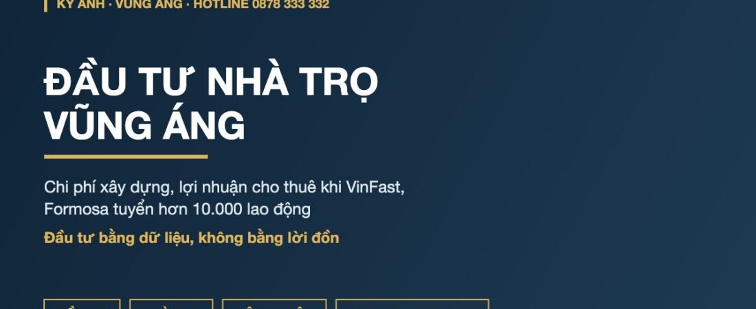 Đầu Tư Nhà Trọ Vũng Áng: Chi Phí Xây, Lợi Nhuận Cho Thuê Khi VinFast Tuyển 10.000 Lao Động