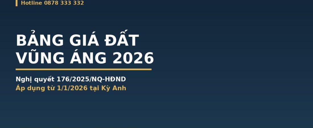 Bảng Giá Đất Vũng Áng 2026: Nghị Quyết 176 Đổi Gì Ở Kỳ Anh