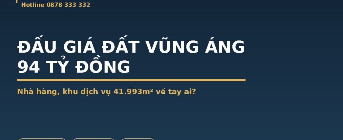 Đấu Giá Đất Vũng Áng 94 Tỷ: Nhà Hàng, Khu Dịch Vụ 41.993m² Về Tay Ai